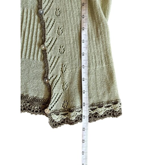 R&K Vintage Knitted Cardigan Grandma Sweater Size 8 Embroidered - Picture 4 of 5